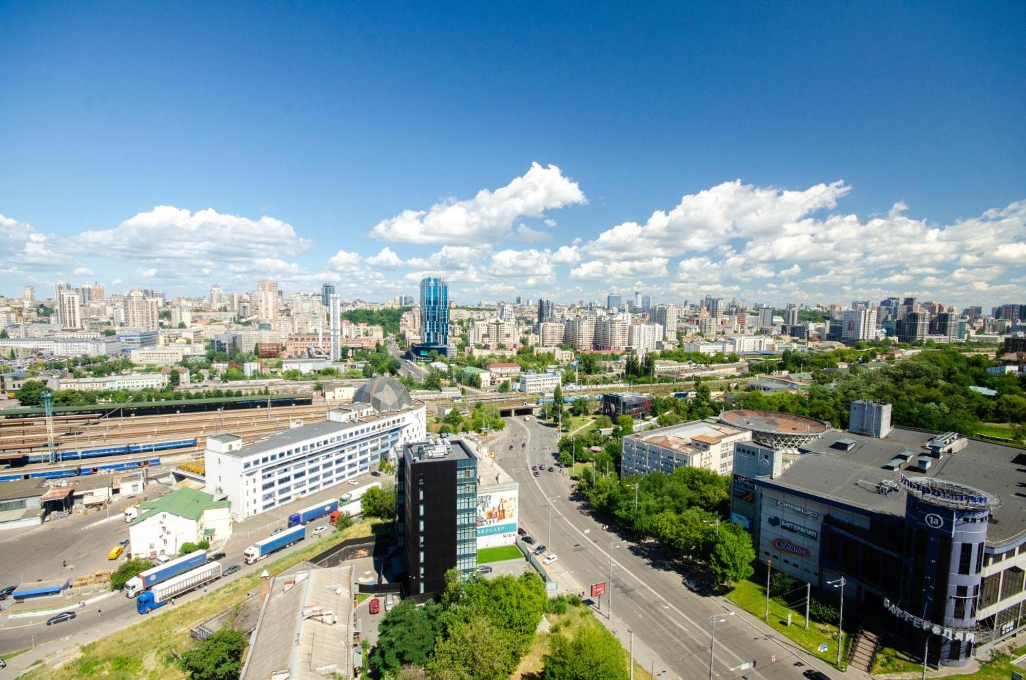 Petrovdom 205-206 Panoramic City View Apartments At Rc Kvartet, Central Railway Station Kiev Extérieur photo